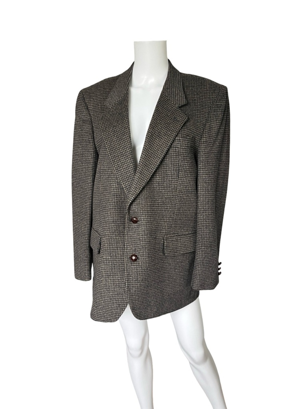 Antonio Parillo Camel Hair Wool Blazer Plaid Neutral Academia Mens Size 42 S